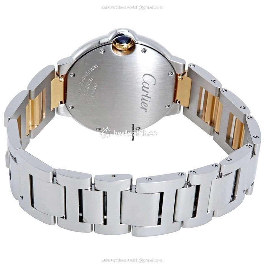 IMG_9086 Cartier Ballon Bleu 36mm Mens watch Unisex Automatic Gold Steel W2BB0012 3