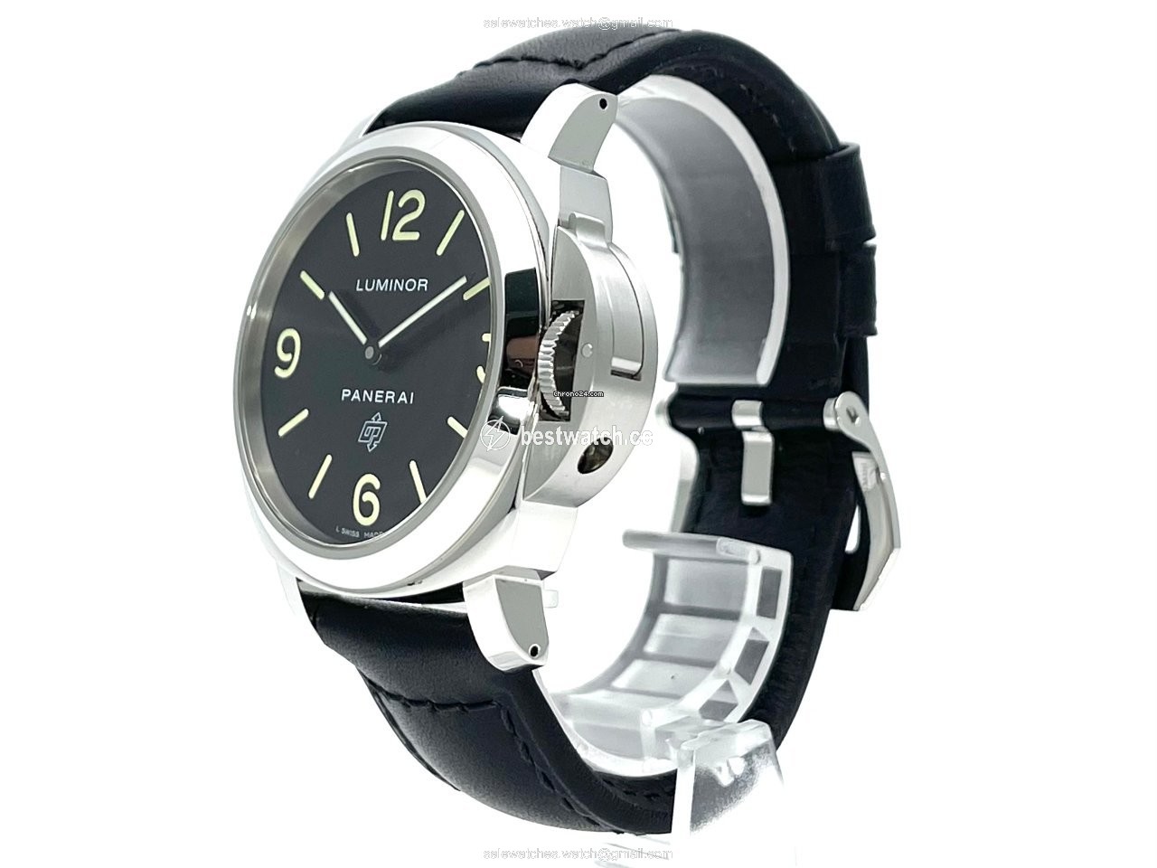 IMG_9086 Panerai Luminor Base Logo Mens watch Unisex Manual winding Steel PAM01000 PAM1000 3
