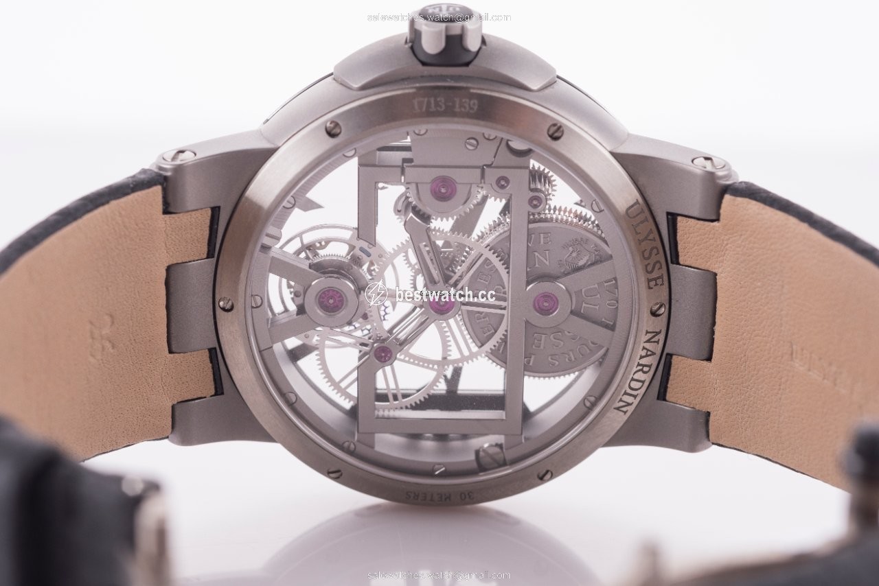 IMG_9086 Ulysse Nardin Executive Skeleton Tourbillon Mens watch Unisex Manual winding Titanium 1713-139 43 3