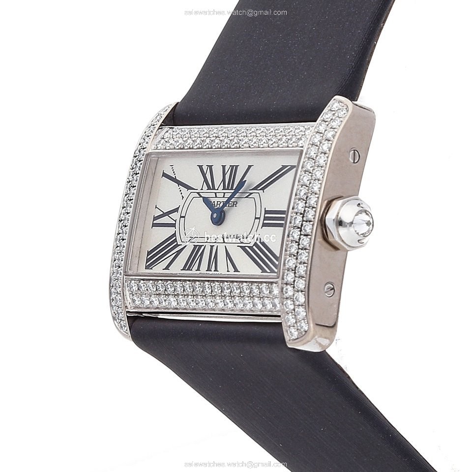 IMG_9086 Cartier Tank Divan Womens watch Quartz White gold WA301236 3