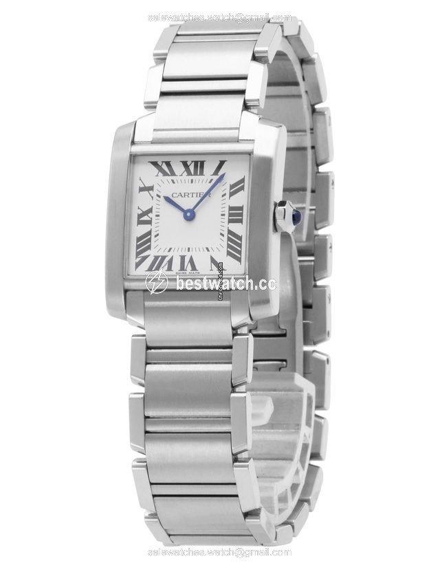 IMG_9086 Cartier Tank Francaise Mens watch Unisex Quartz Steel WSTA0005 3751 3