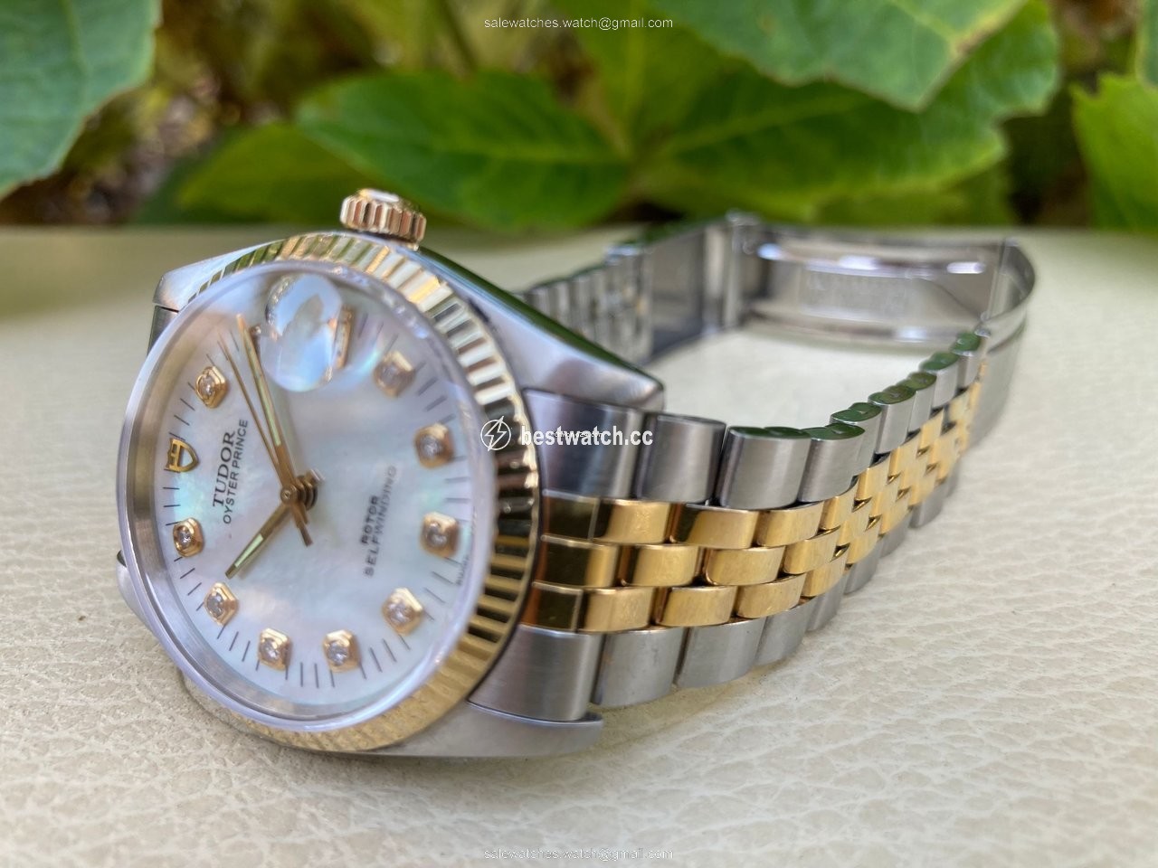 IMG_9086 Tudor Prince Date Mens watch Unisex Automatic Gold Steel 75203N 3