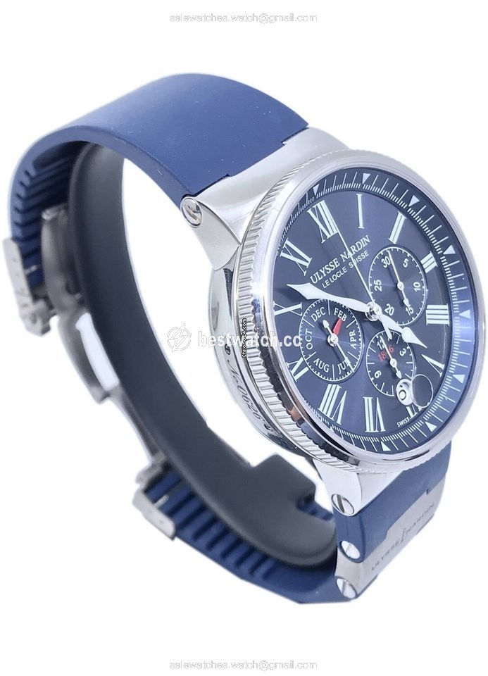 IMG_9086 Ulysse Nardin Marine Chronograph Mens watch Unisex Automatic Steel 1533-150-3 43 3
