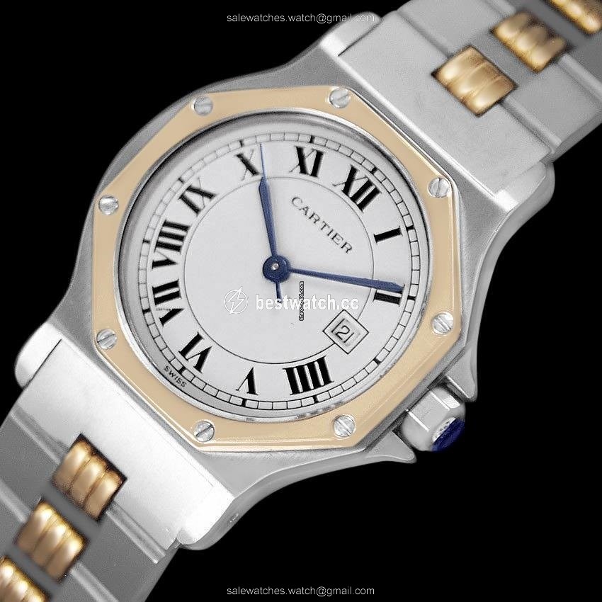 IMG_9086 Cartier Santos Mens watch Unisex Automatic Gold Steel 8306ST 3