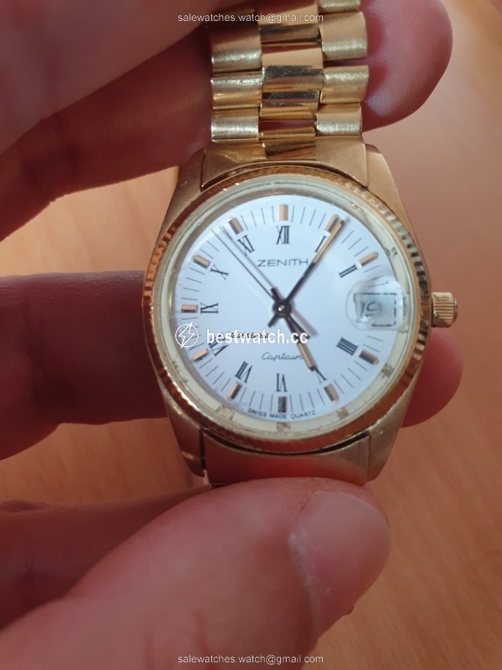 IMG_9086 Zenith Captain Mens watch Unisex Quartz Yellow gold 116-2 3