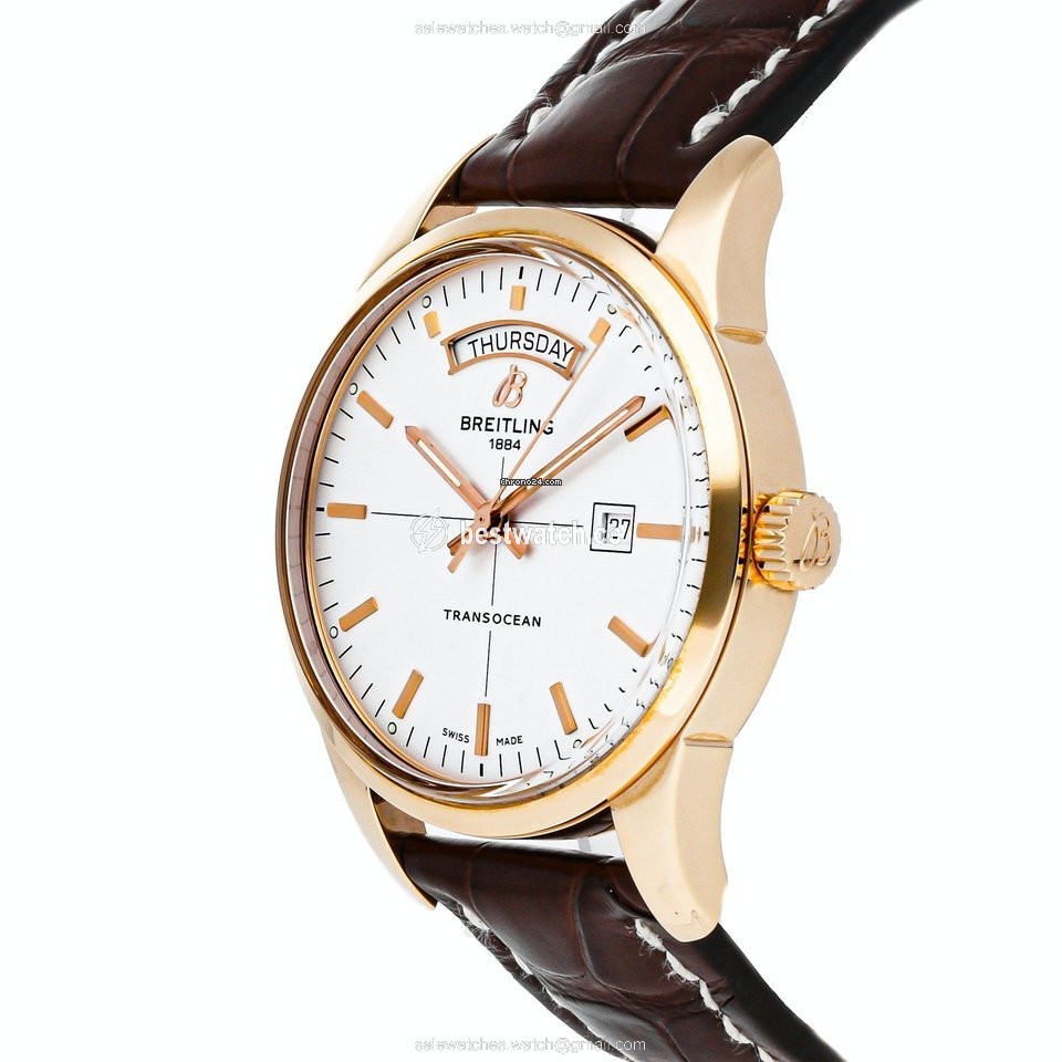 IMG_9086 Breitling Transocean Day & Date Mens watch Unisex Automatic Rose gold R4531012 G752 3