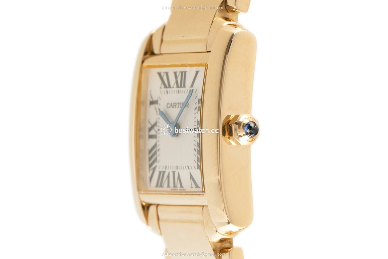 IMG_9086 Cartier Tank Francaise Womens watch Quartz Yellow gold 2385 3