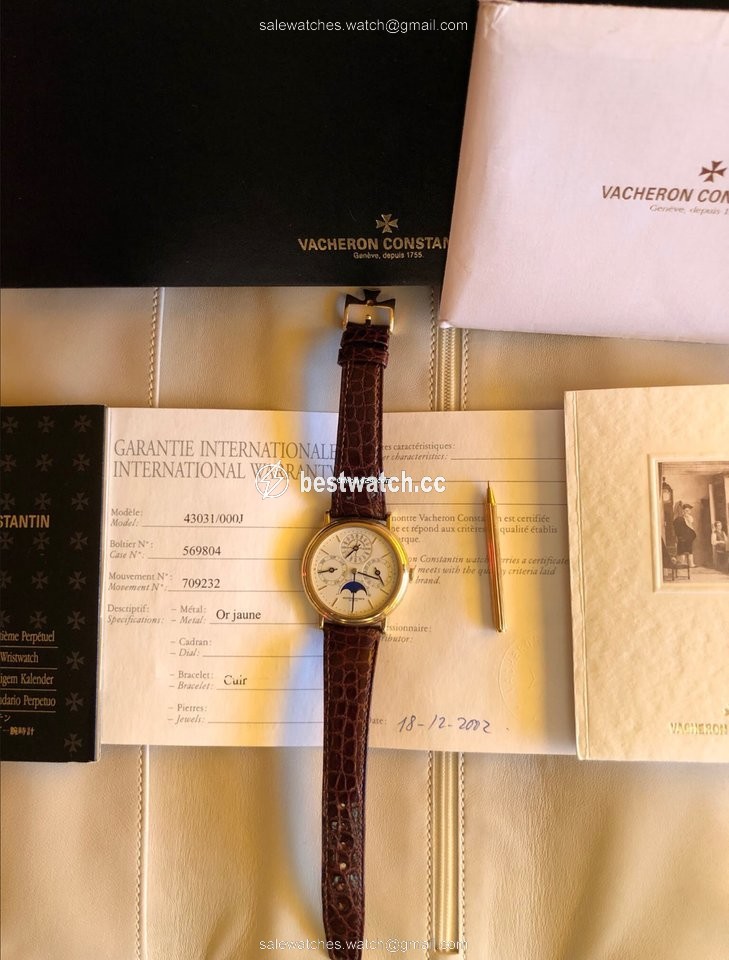 IMG_9086 Vacheron Constantin Patrimony Mens watch Unisex Automatic Yellow gold 43031 3