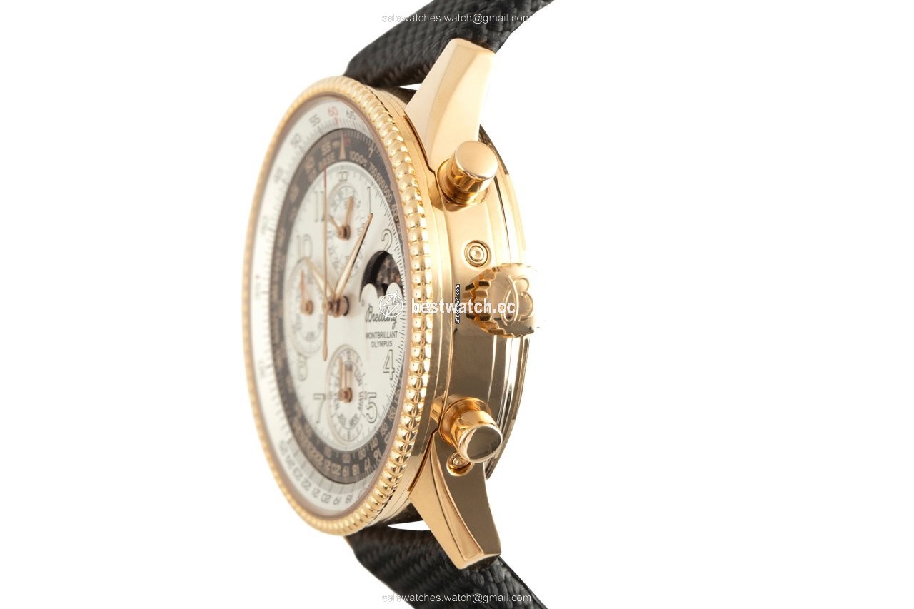 IMG_9086 Breitling Montbrillant Olympus Mens watch Unisex Automatic Yellow gold H19350 3