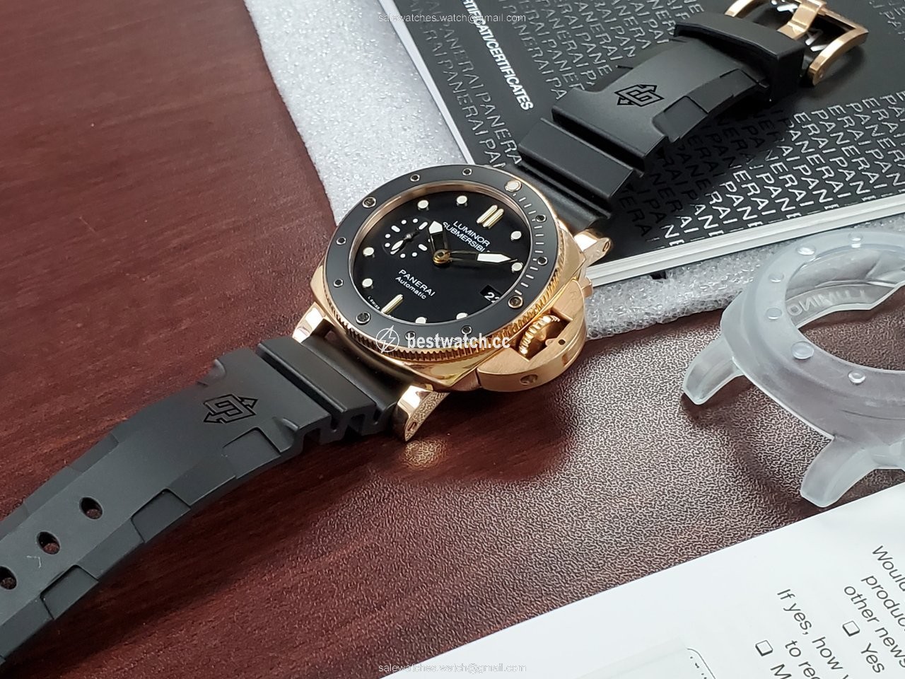 IMG_9086 Panerai Luminor Submersible 1950 3 Days Automatic Mens watch Unisex Automatic Rose gold PAM 00684 3