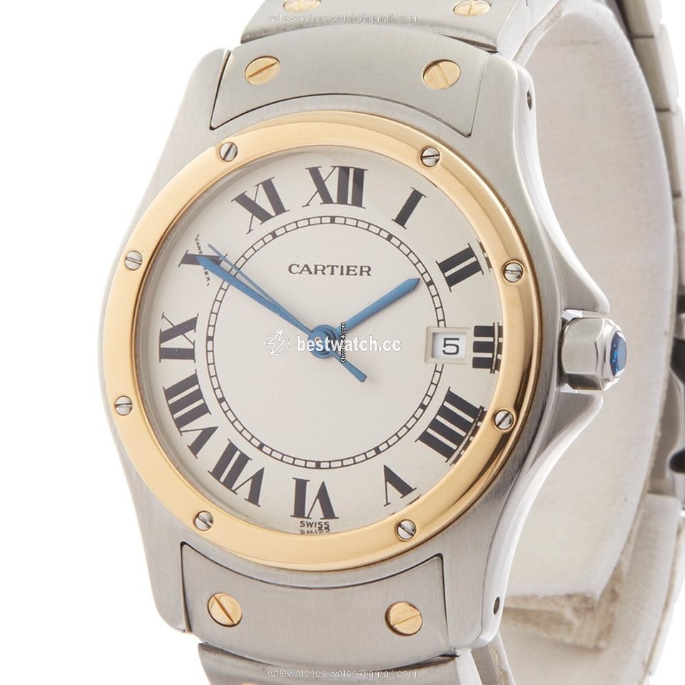 IMG_9086 Cartier Santos Mens watch Unisex Automatic Gold Steel 1910 3