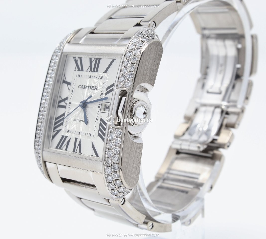 IMG_9086 Cartier Tank Anglaise Mens watch Unisex Automatic White gold WT100009 3