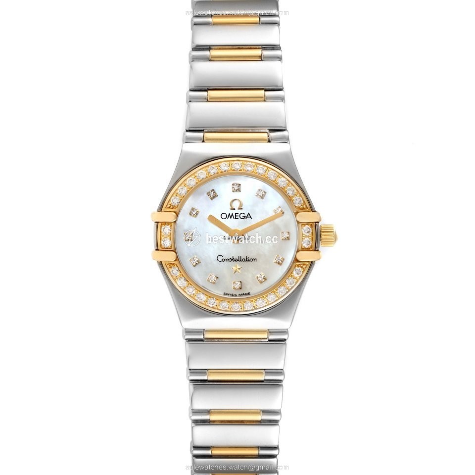 IMG_9086 Omega Constellation Ladies Womens watch Quartz Gold Steel 1365.75.00 3