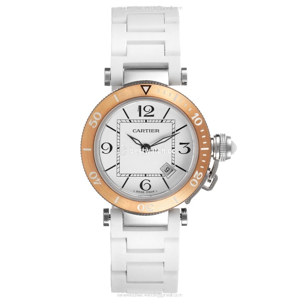 IMG_9086 Cartier Pasha Seatimer Mens watch Unisex Quartz Steel W3140001 3