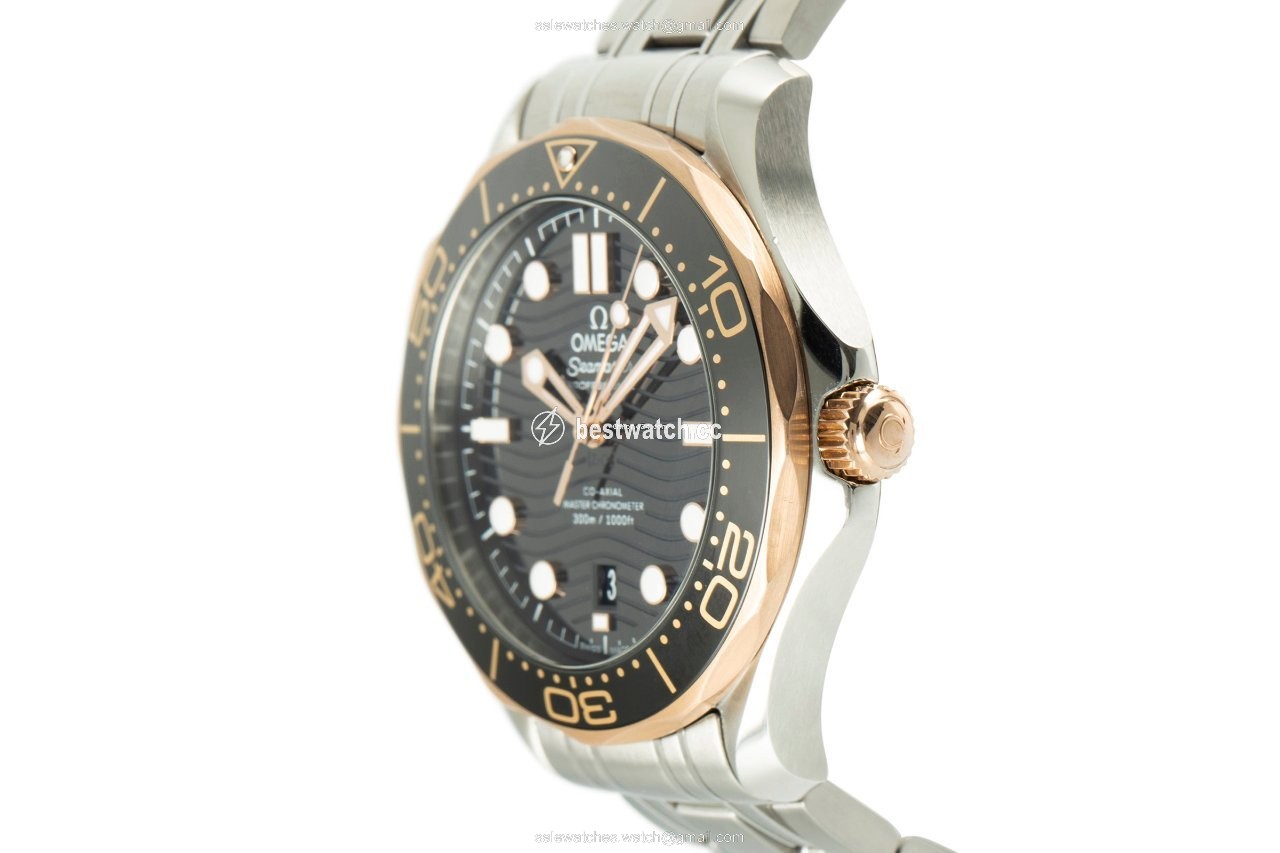 Omega Seamaster Diver 300 M Mens watch Unisex Automatic Gold Steel 210.22.42.20.01.002 3