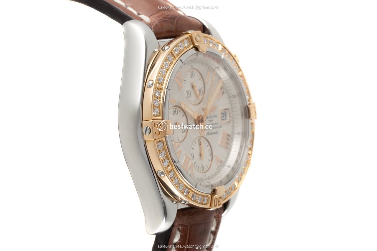 IMG_9086 Breitling Chronomat Evolution Mens watch Unisex Automatic Gold Steel C13356 3