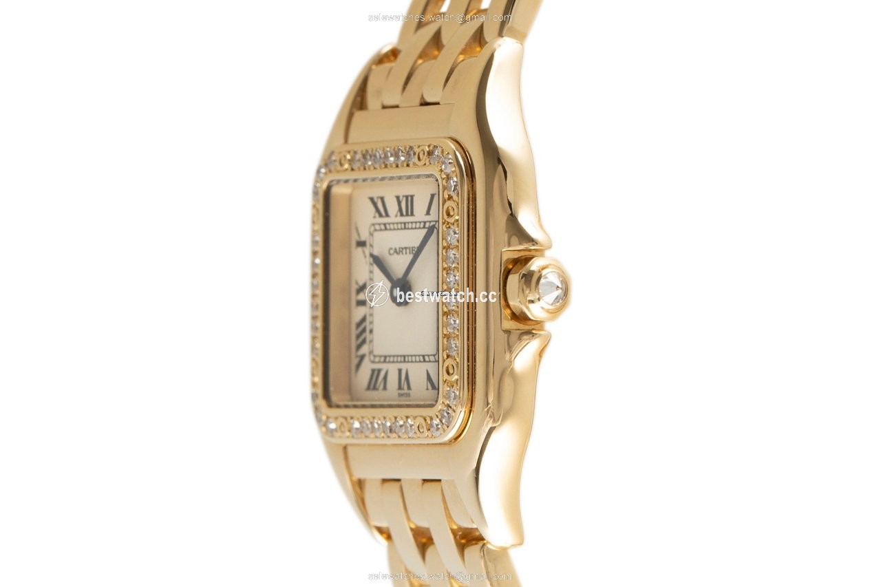 IMG_9086 Cartier Panthere Womens watch Quartz Yellow gold 12802 3