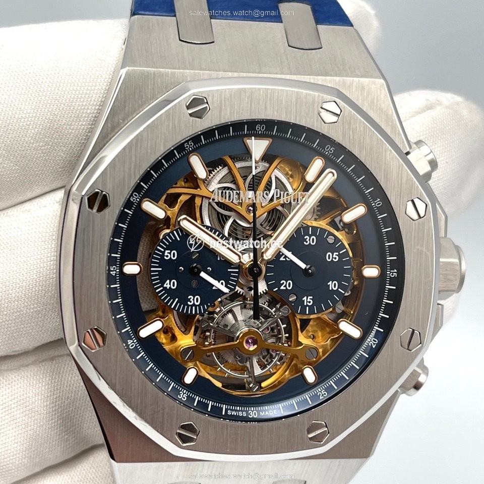 IMG_9086 Audemars Piguet Royal Oak Tourbillon Mens watch Unisex Manual winding Platinum 26347PT.OO.D315CR.01 3