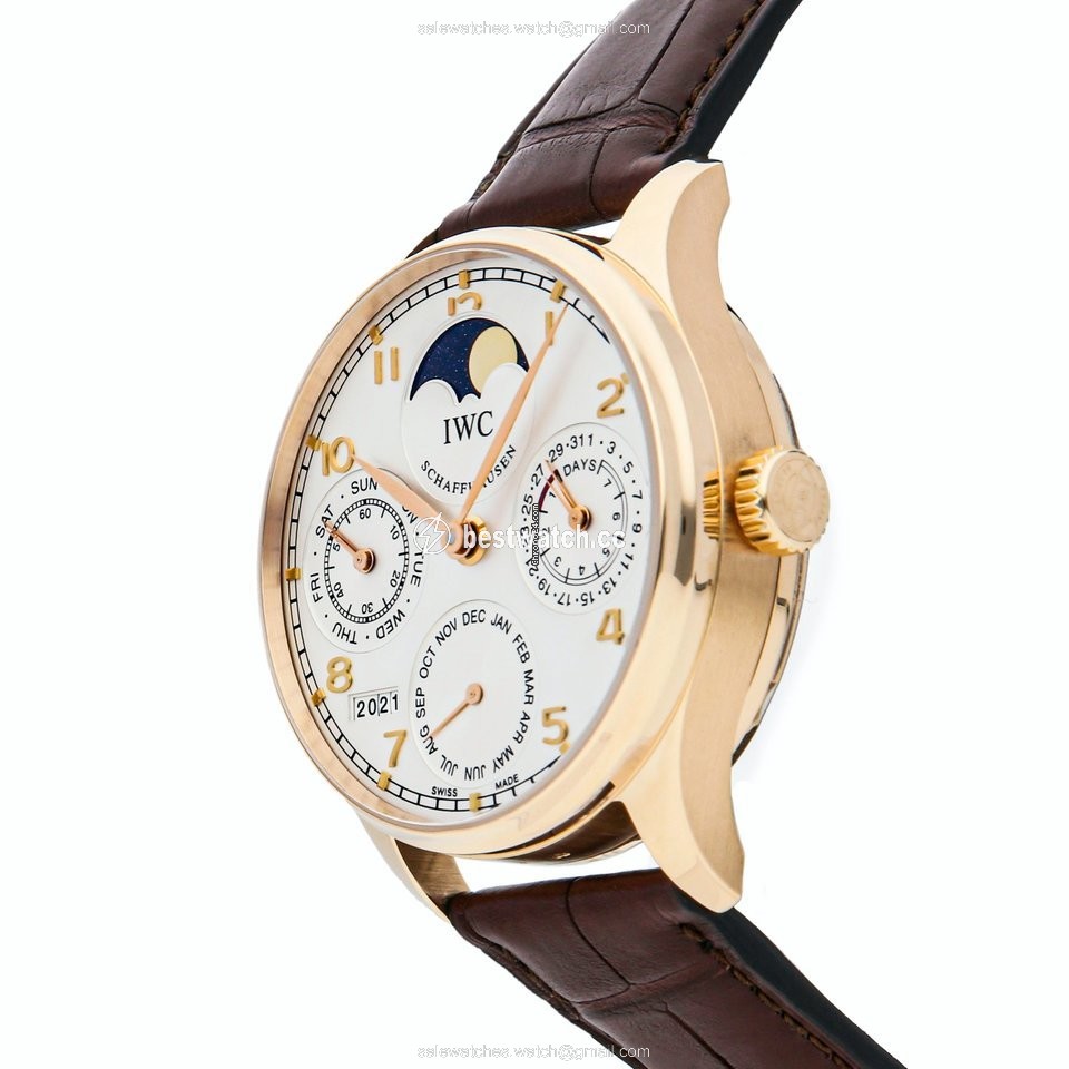 IMG_9086 IWC Portuguese Perpetual Calendar Mens watch Unisex Automatic Rose gold IW5022-13 3
