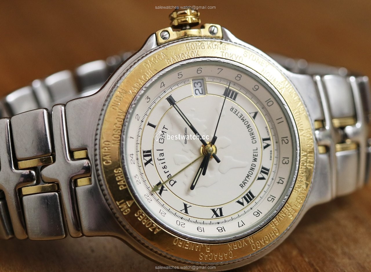 IMG_9086 Raymond Weil Parsifal Mens watch Unisex Automatic Gold Steel 2990 3