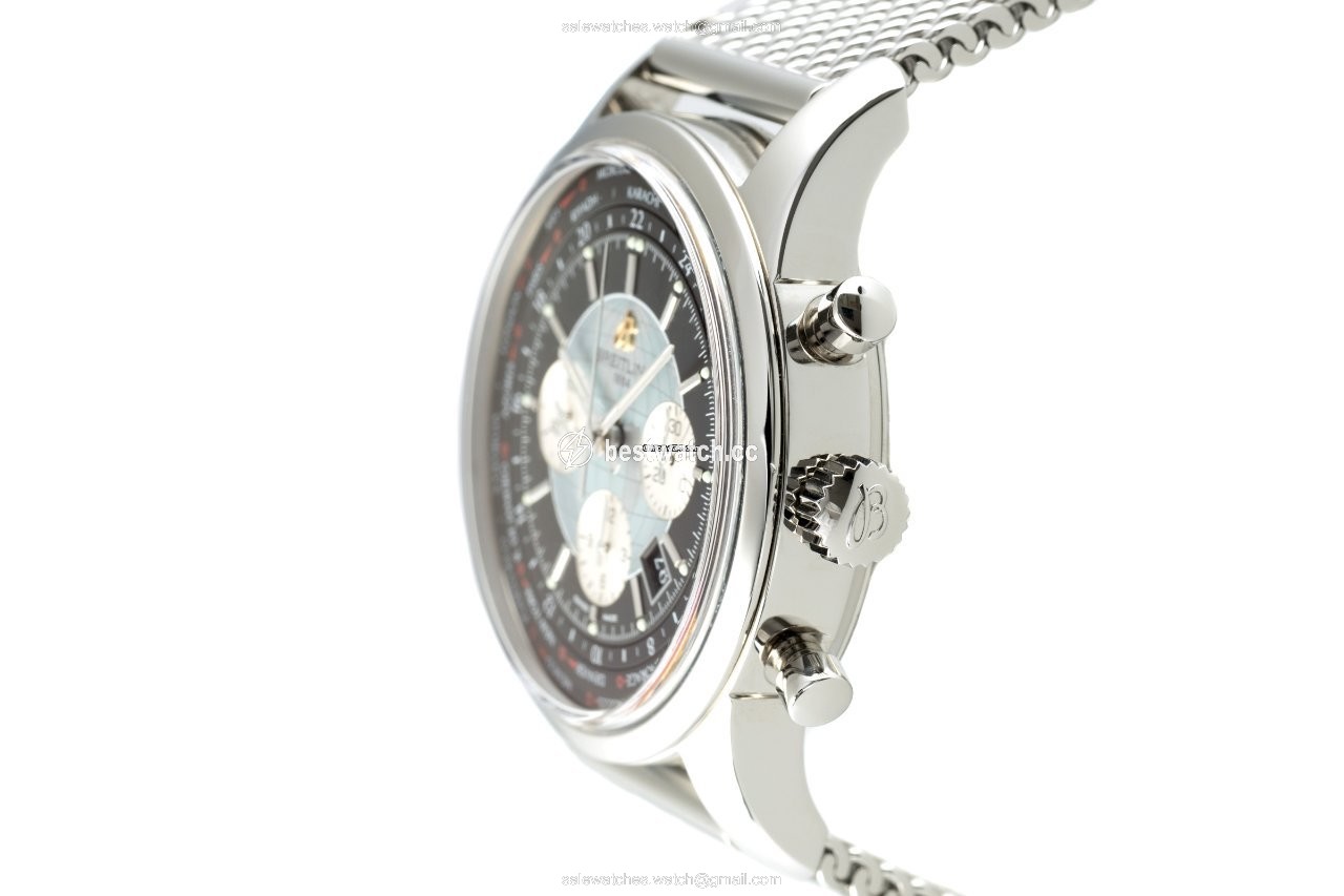 Breitling Transocean Chronograph Unitime Mens watch Unisex Automatic Steel AB0510U4 BB62 3