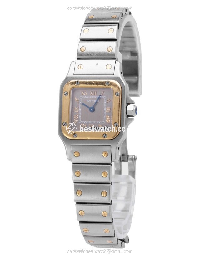 IMG_9086 Cartier Santos Mens watch Unisex Quartz Gold Steel W20031C4 1567 3