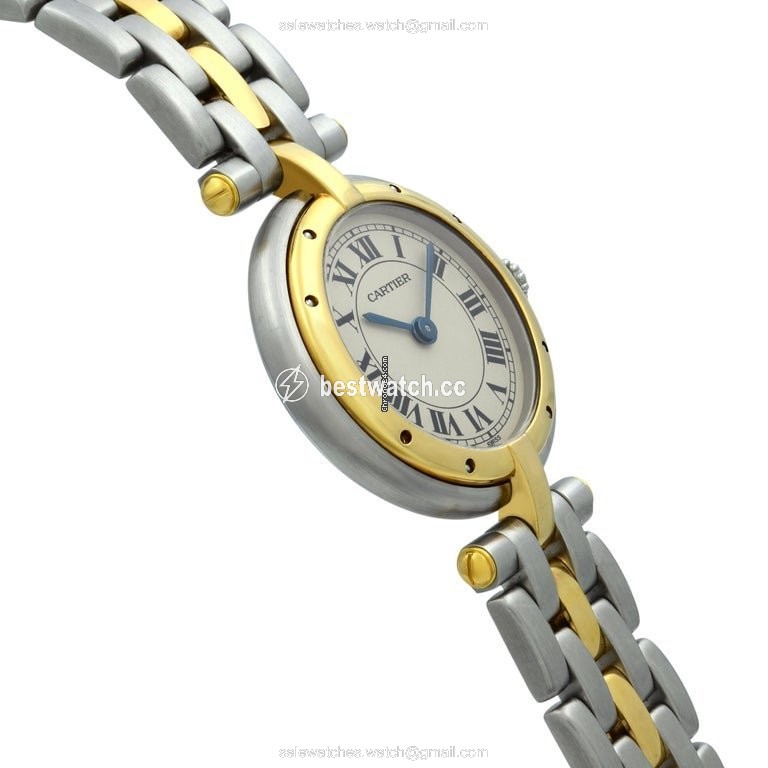 IMG_9086 Cartier Panthere Womens watch Quartz Gold Steel 1057920 3