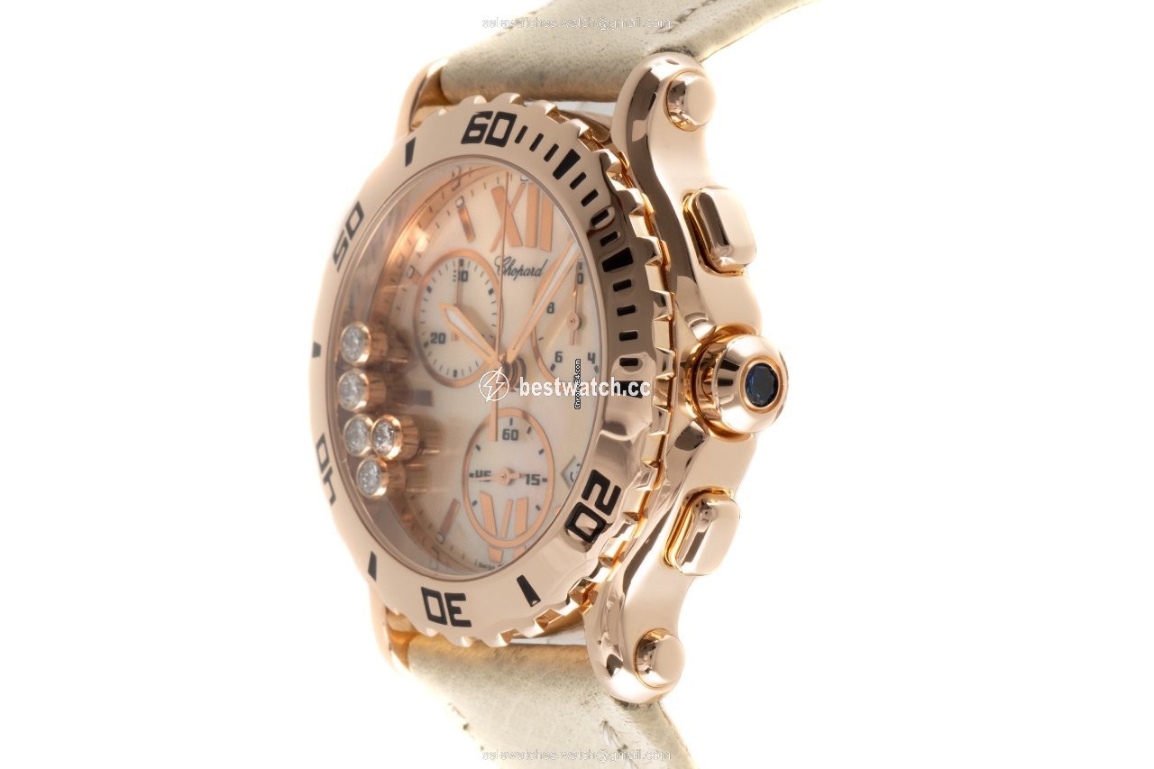 IMG_9086 Chopard Happy Sport Womens watch Quartz Red gold 1269 3