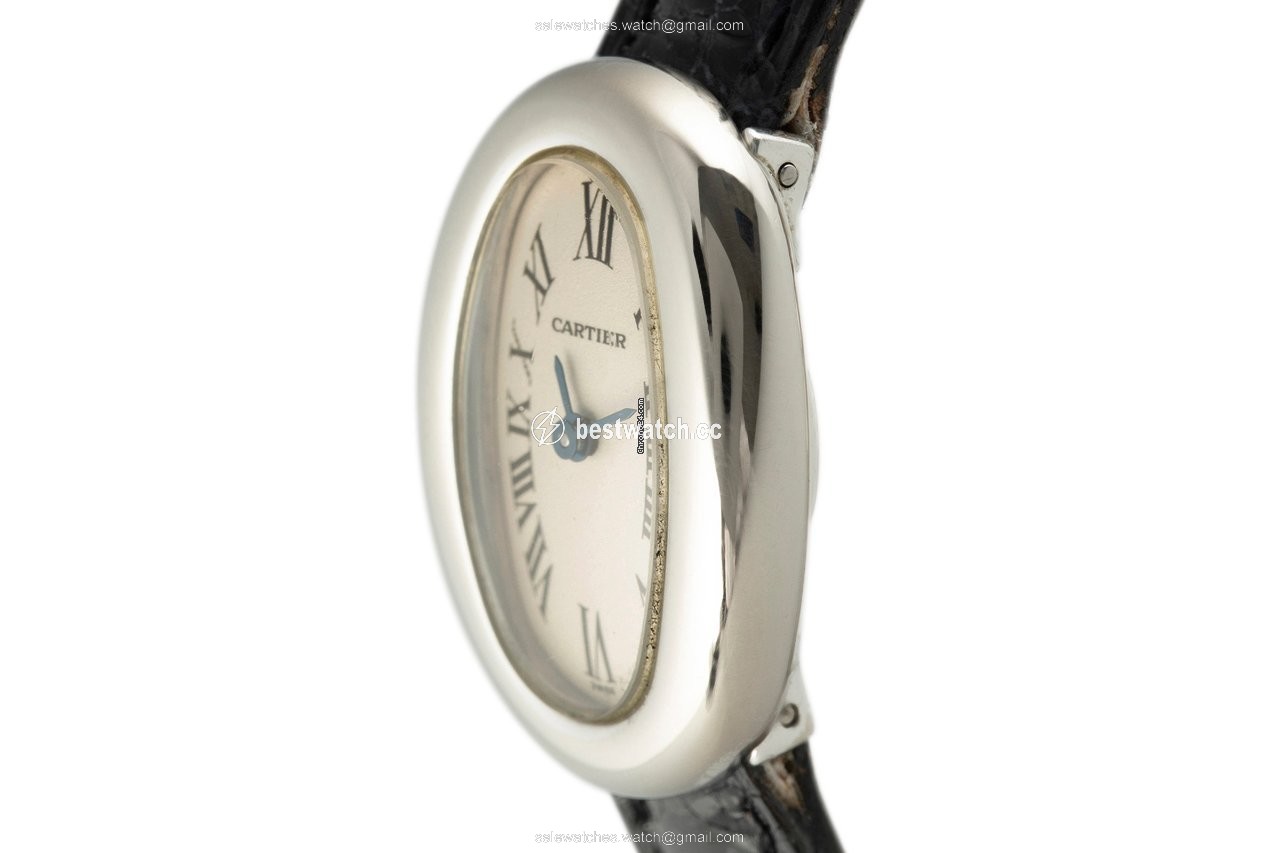 IMG_9086 Cartier Baignoire Womens watch Quartz White gold 2369 3