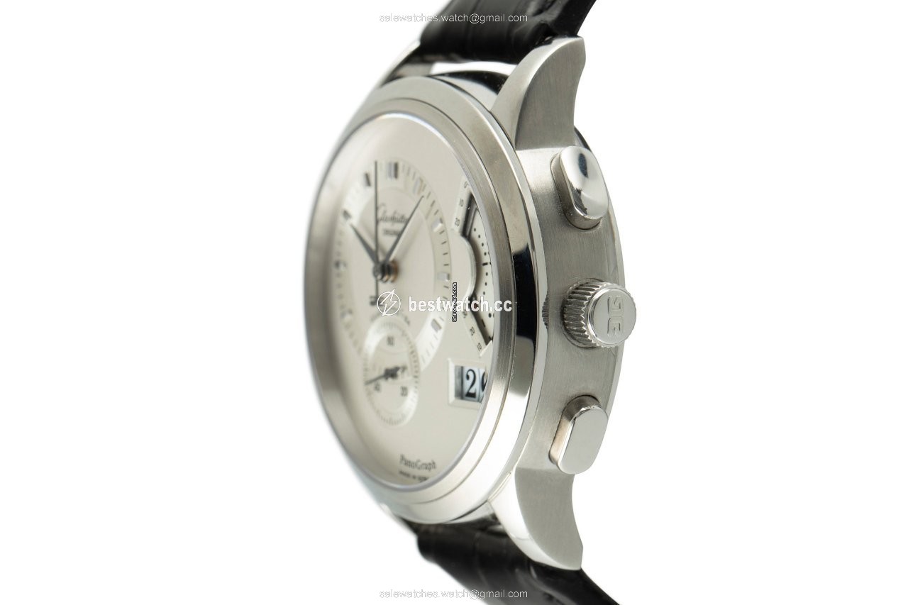 IMG_9086 Glashutte Original PanoGraph Mens watch Unisex Manual winding Steel 61-01-02-02-04 3