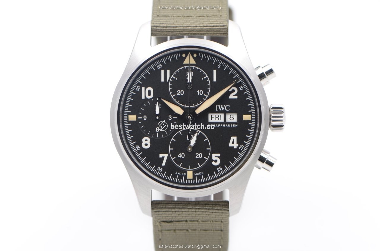 IMG_9086 IWC Pilot Spitfire Chronograph Mens watch Unisex Automatic Steel IW387901 3