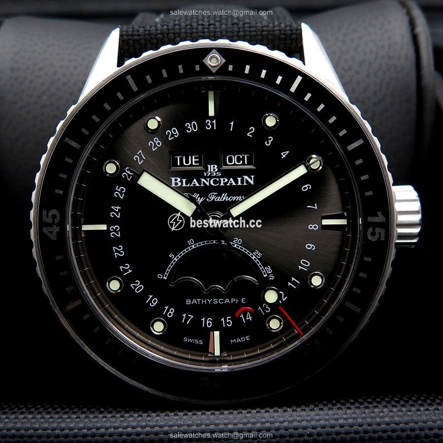 IMG_9086 Blancpain Fifty Fathoms Bathyscaphe Mens watch Unisex Automatic Steel 5054 1110 B52A 3