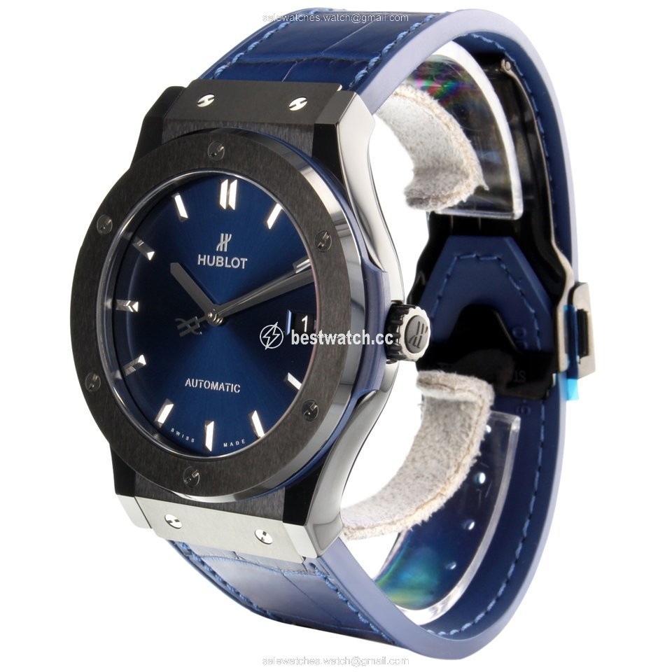 IMG_9086 Hublot Classic Fusion Blue Mens watch Unisex Automatic Ceramic 511CM7170LR 3