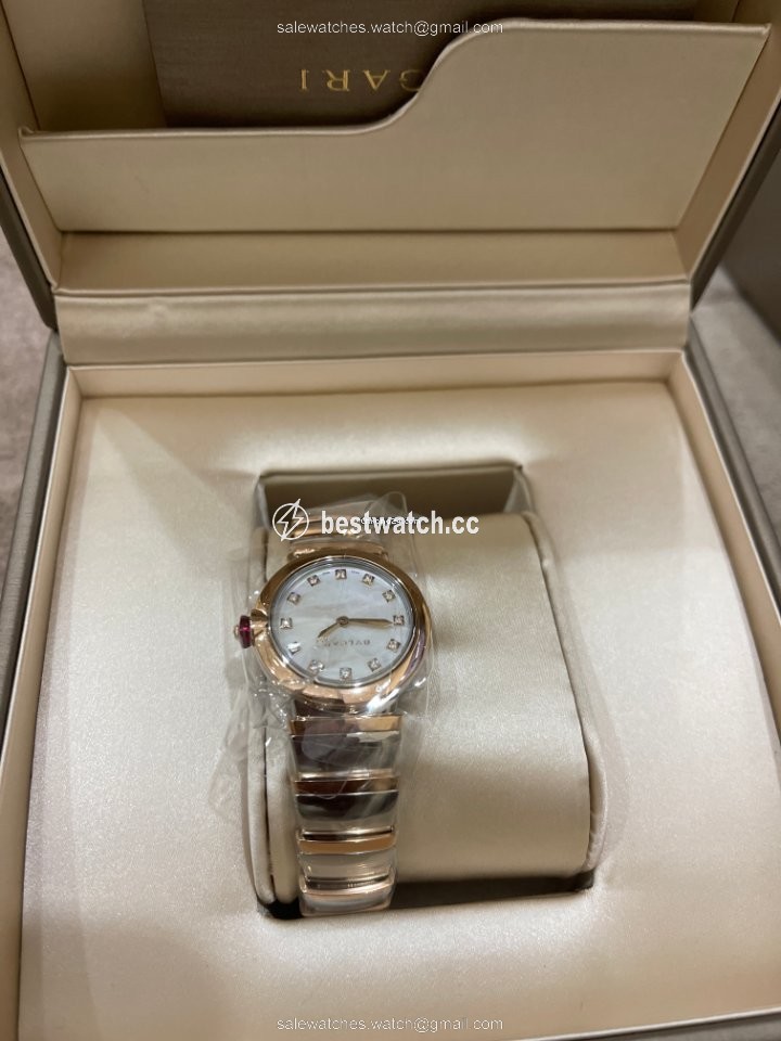 IMG_9086 Bulgari Lucea Womens watch Quartz Gold Steel 102194 3