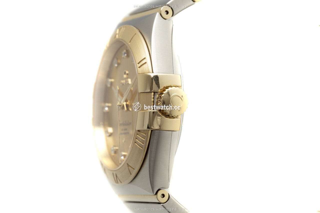 Omega Constellation Men Mens watch Unisex Automatic Gold Steel 123.20.38.21.58.001 3
