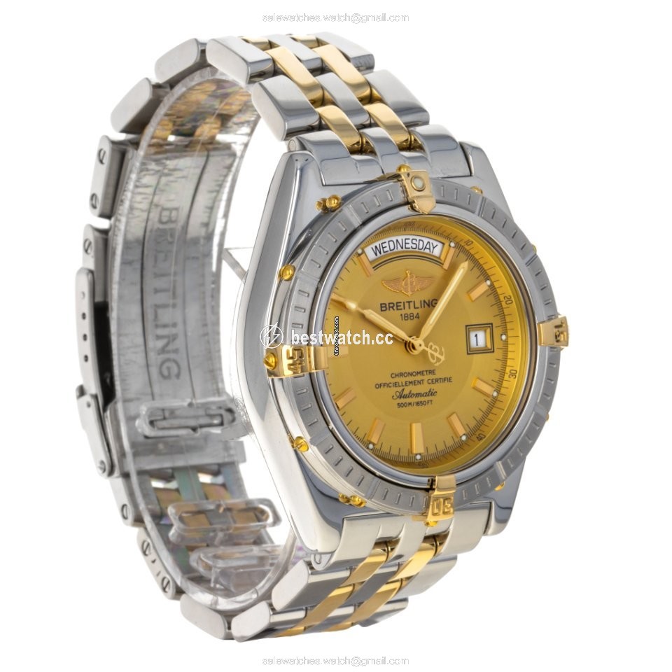 IMG_9086 Breitling Headwind Mens watch Unisex Automatic Gold Steel B45355 3