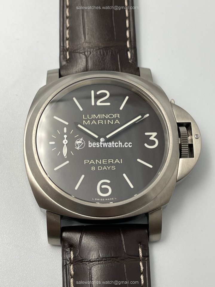 IMG_9086 Panerai Luminor Marina 8 Days Mens watch Unisex Manual winding Titanium PAM 00564 3
