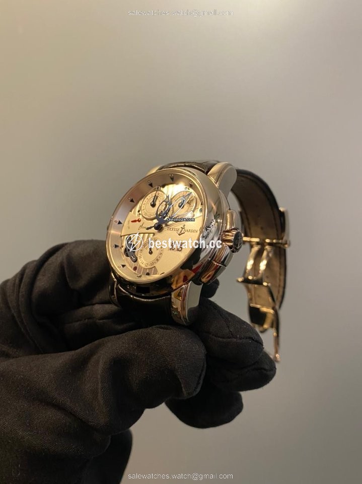 IMG_9086 Ulysse Nardin Sonata Mens watch Unisex Automatic White gold 670-88 3