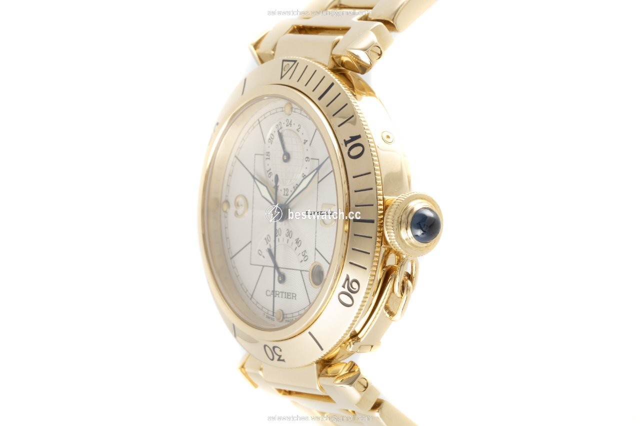 IMG_9086 Cartier Pasha Mens watch Unisex Automatic Yellow gold 2395 3