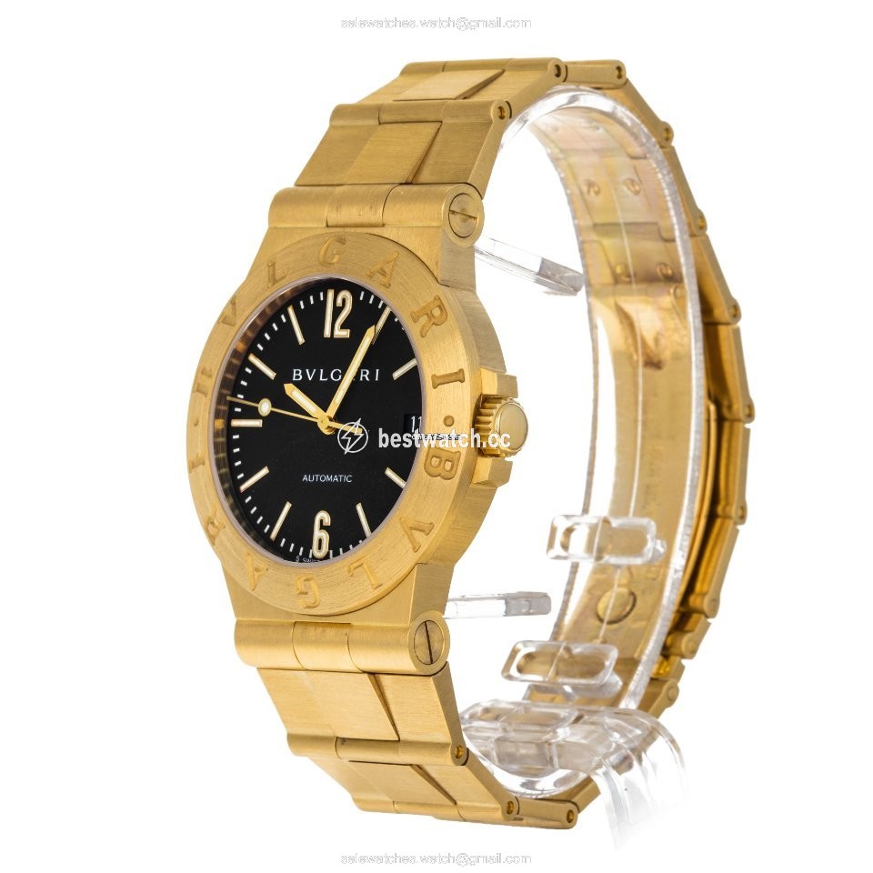IMG_9086 Bulgari Diagono Mens watch Unisex Automatic Yellow gold LCV 35 G 3