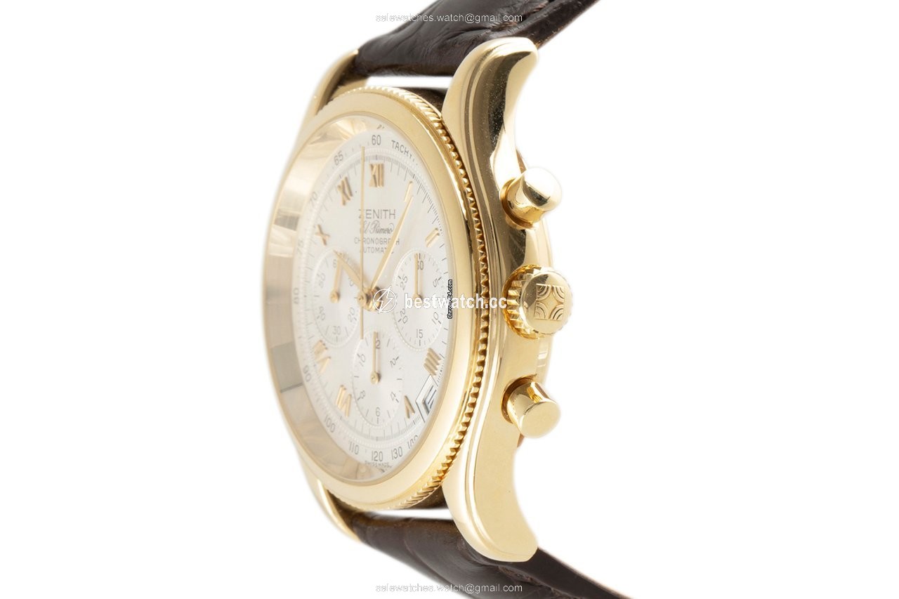 IMG_9086 Zenith El Primero Chronograph Mens watch Unisex Automatic Yellow gold 06-0210-400 3