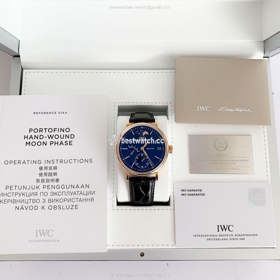 IWC Portofino Hand-Wound Mens watch Unisex Manual winding Red gold IW516407 3