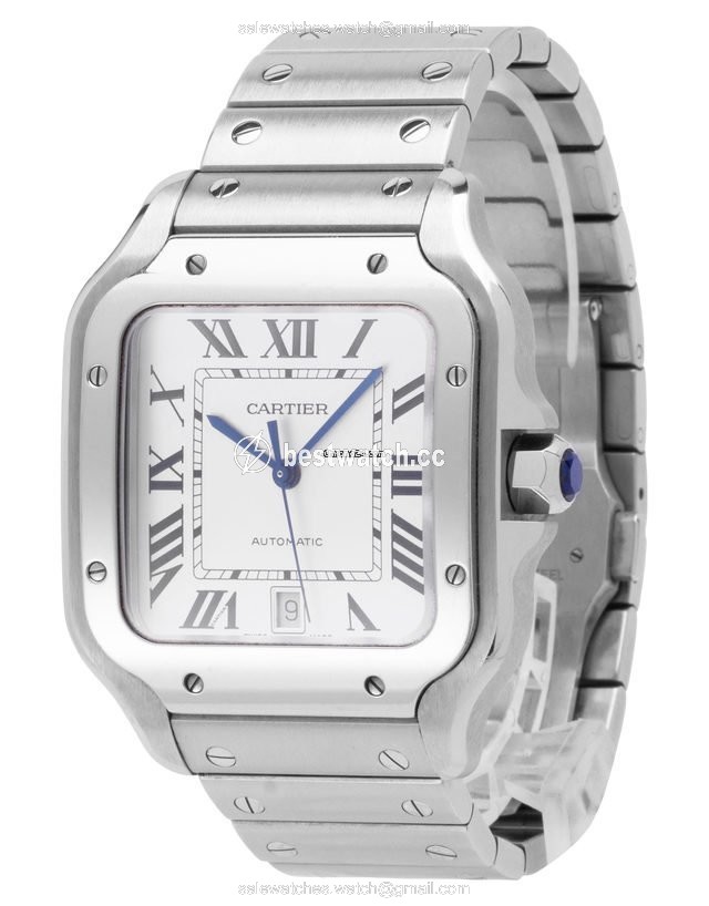 IMG_9086 Cartier Santos Mens watch Unisex Automatic Steel WSSA0009 4072 3