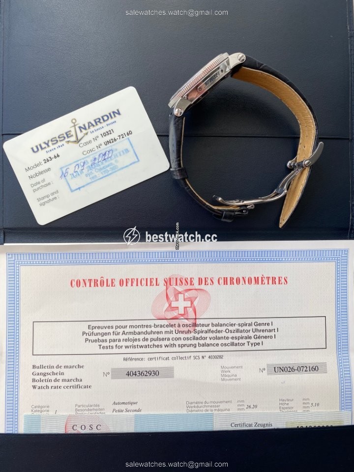 IMG_9086 Ulysse Nardin Marine Chronometer 41mm Mens watch Unisex Automatic Steel 263-66 62 3