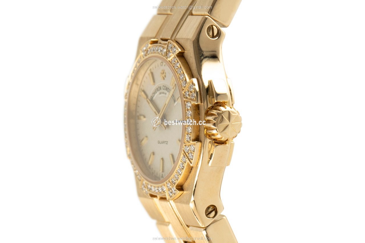 IMG_9086 Vacheron Constantin Overseas Womens watch Quartz Yellow gold 12050 3