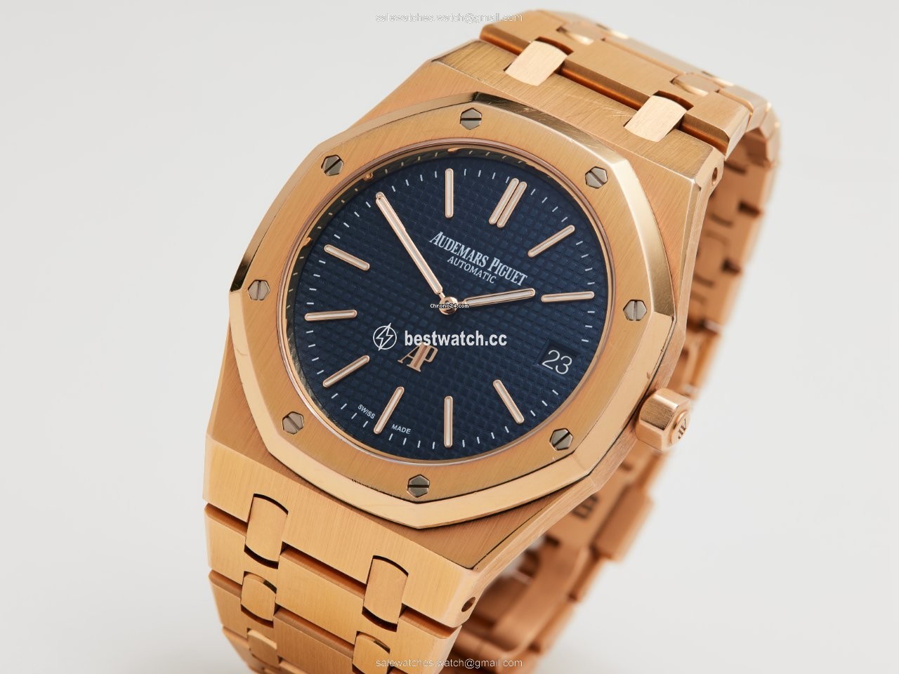 IMG_9086 Audemars Piguet Royal Oak Jumbo Mens watch Unisex Automatic Rose gold 15202OR.OO.1240OR.01 3