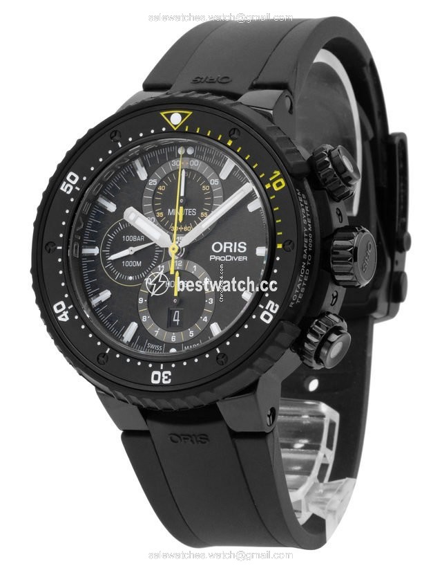 IMG_9086 Oris ProDiver Chronograph Mens watch Unisex Automatic Titanium 01 774 7727 7784-SET 3