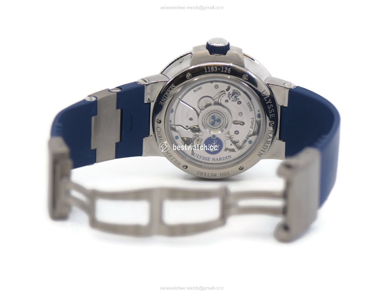 IMG_9086 Ulysse Nardin Marine Chronometer Manufacture Mens watch Unisex Automatic Steel 1183-126-3 40 3