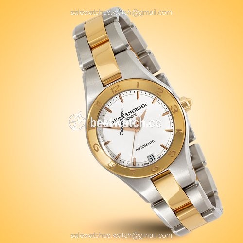 Baume & Mercier Linea Womens watch Automatic Gold Steel MOA10073 3