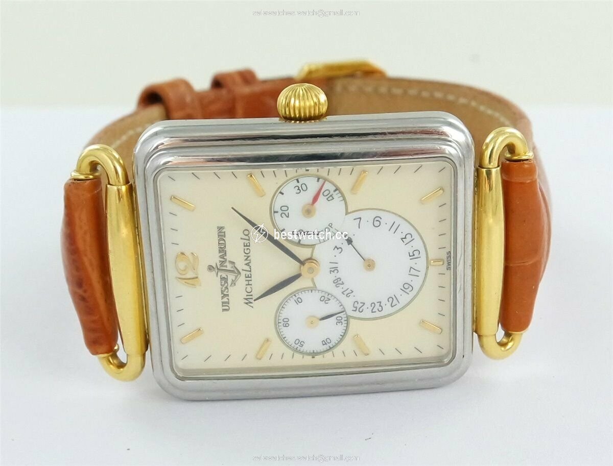 IMG_9086 Ulysse Nardin Michelangelo Automatic Gold Steel 174-44 3